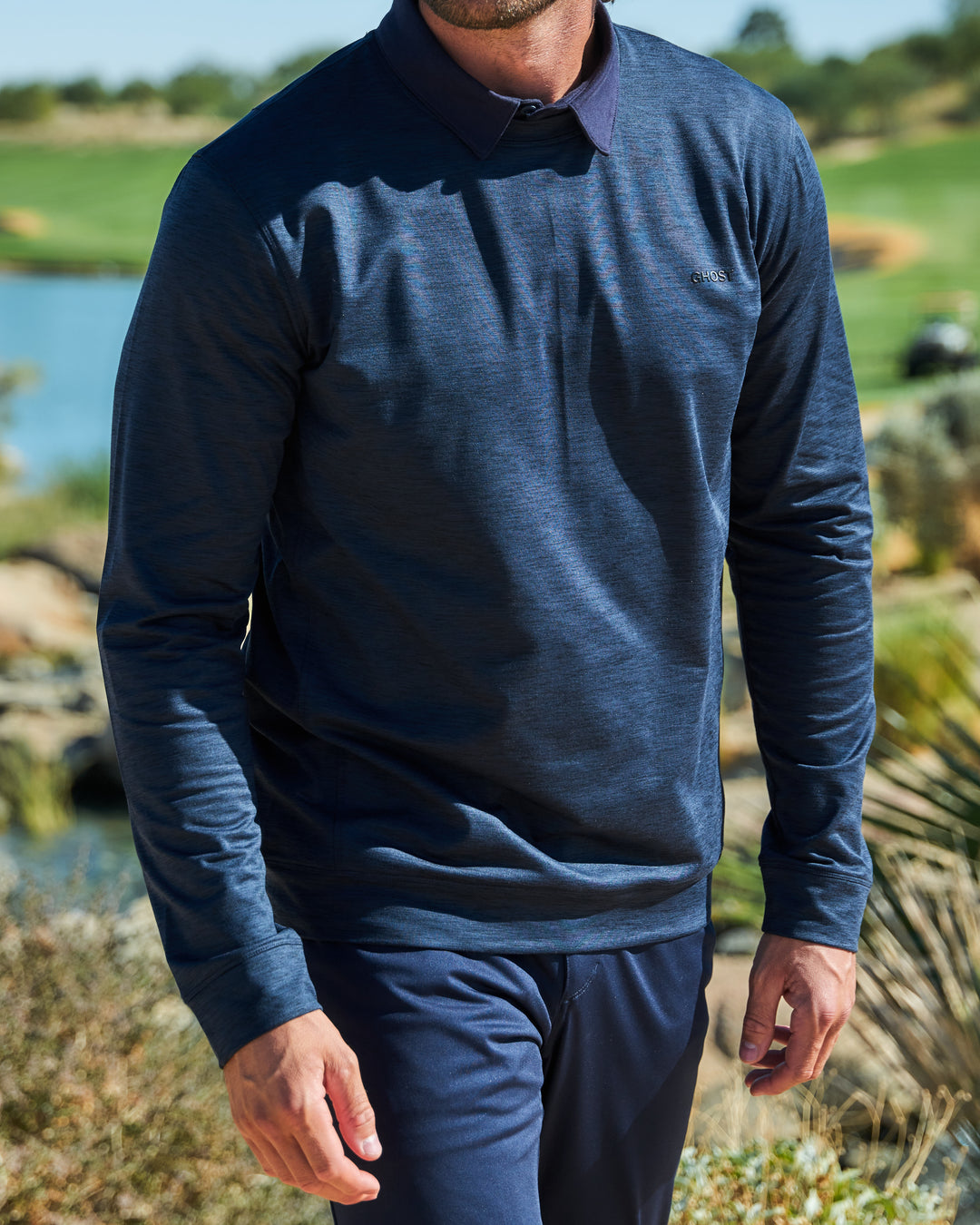 Mens Crewneck Sweatshirt Navy#color_navy