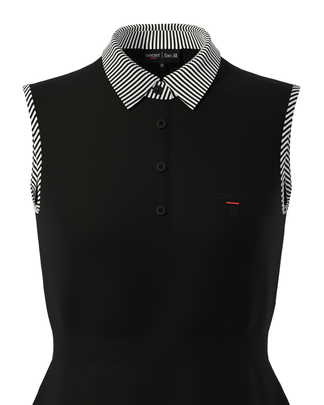 Womens Golf Dress Black#color_black