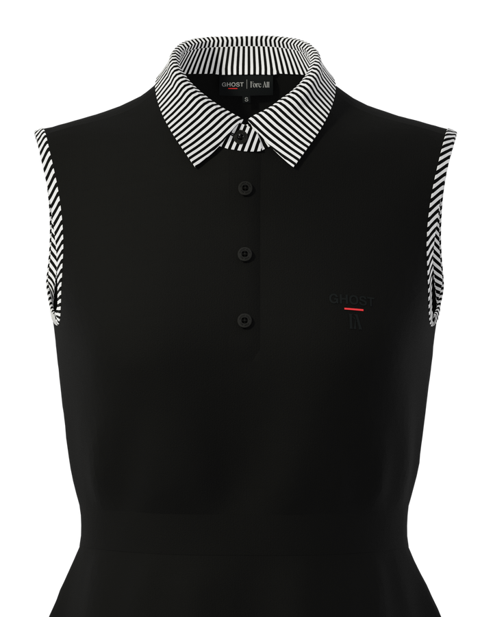 Womens Golf Dress Black#color_black