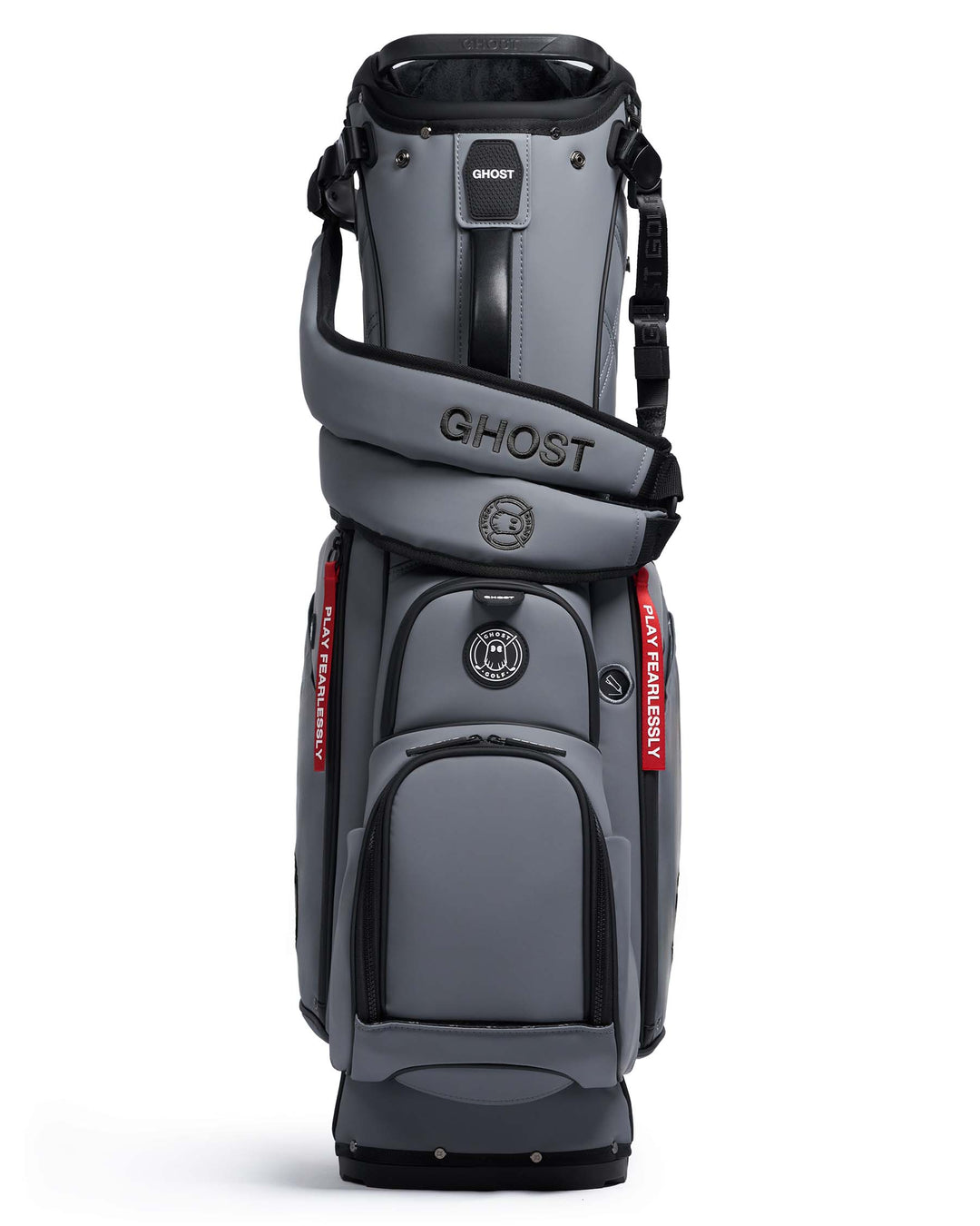 Ghost Golf Maverick Black Ops Grey Golf Bag with Red Tags