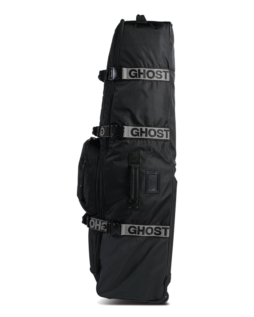 Golf Travel Bag 5.  Black with Grey Nylon strap Webbing. #color_grey-strap