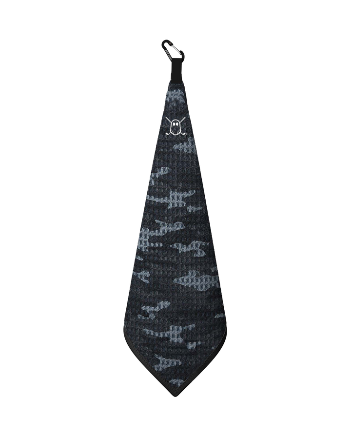 Greenside Towel with Carabiner Black Camo#color_black-camo