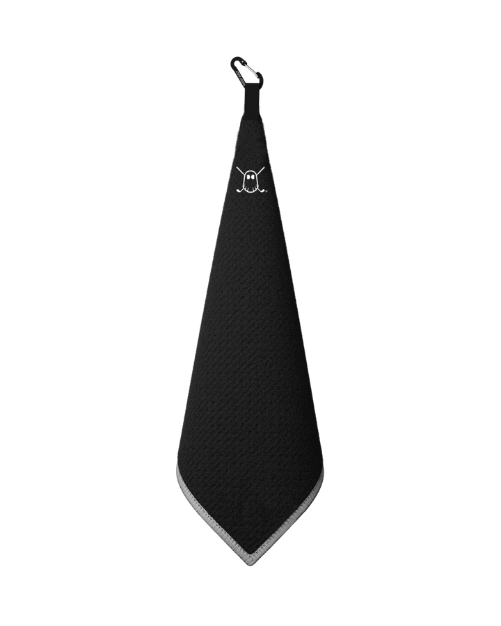 Greenside Towel with Carabiner Black#color_black