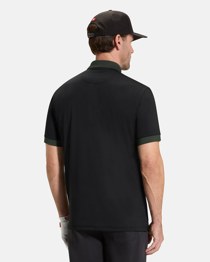 Block Polo_Top Back_Olive #color_olive