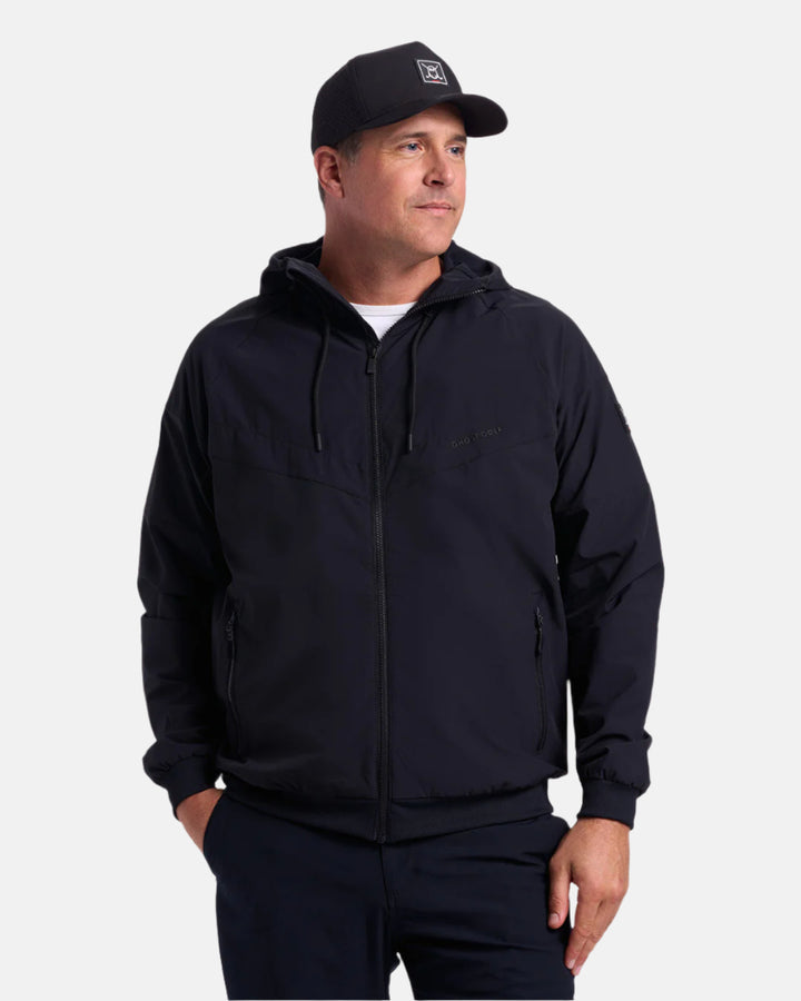 Mens Fairway Hooded Jacket Black 1#color_black