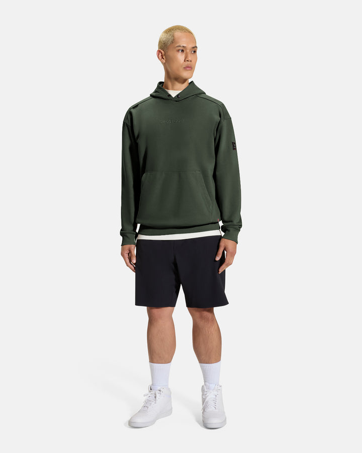 Clubhouse Hoodie_Full Body_Olive_Male Model_ #color_olive