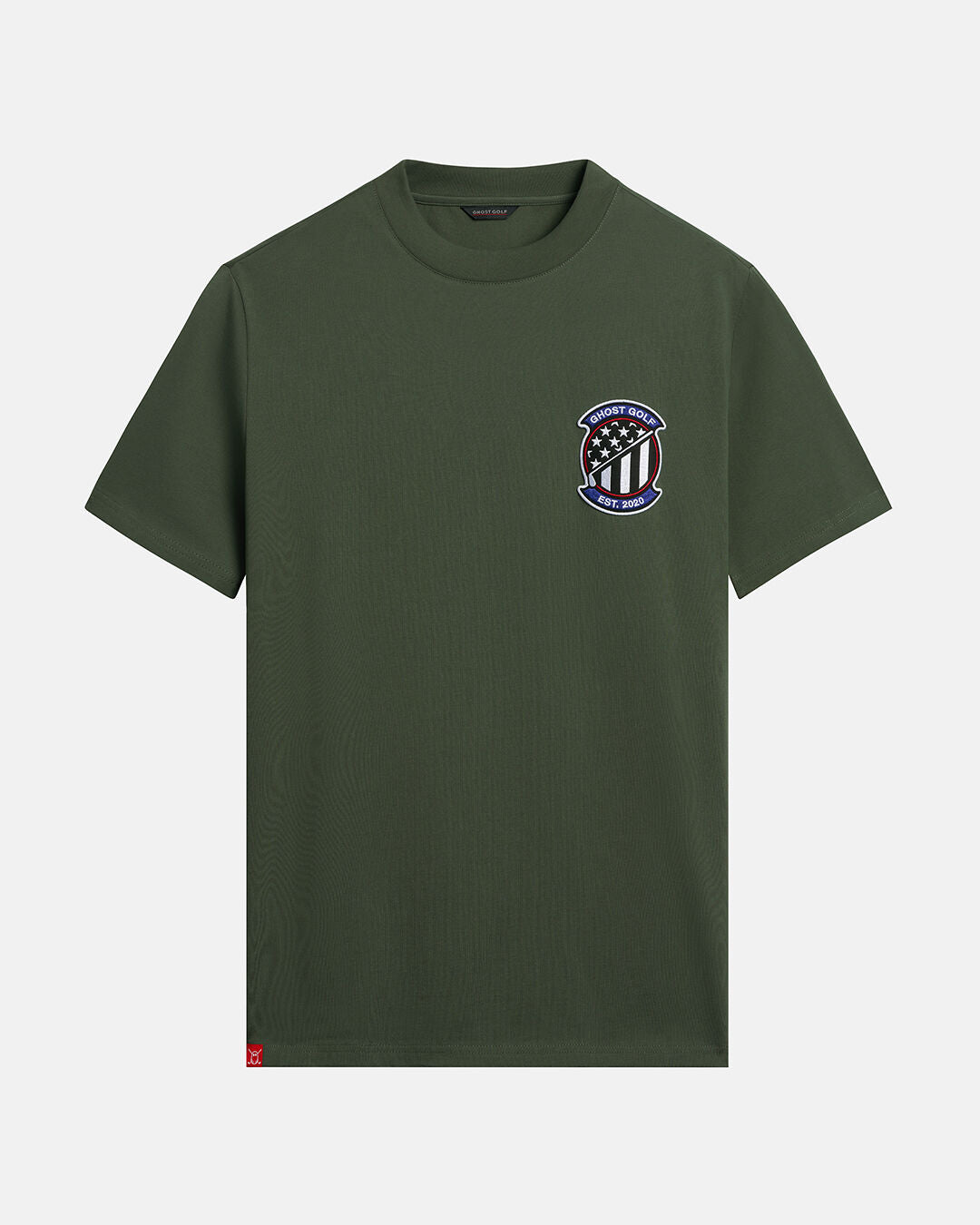 Front Product Shot of Forest Shadow Flag Tee with Ghost Emblem in Left Chest #color_forest-shadow
