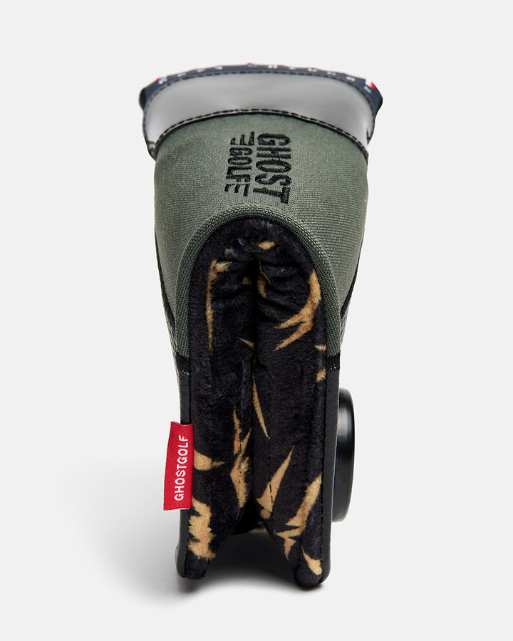 Back Product Shot of G-Suit Primary Blade Putter Cover Showing Fighter Lightning Bolt pattern Inside