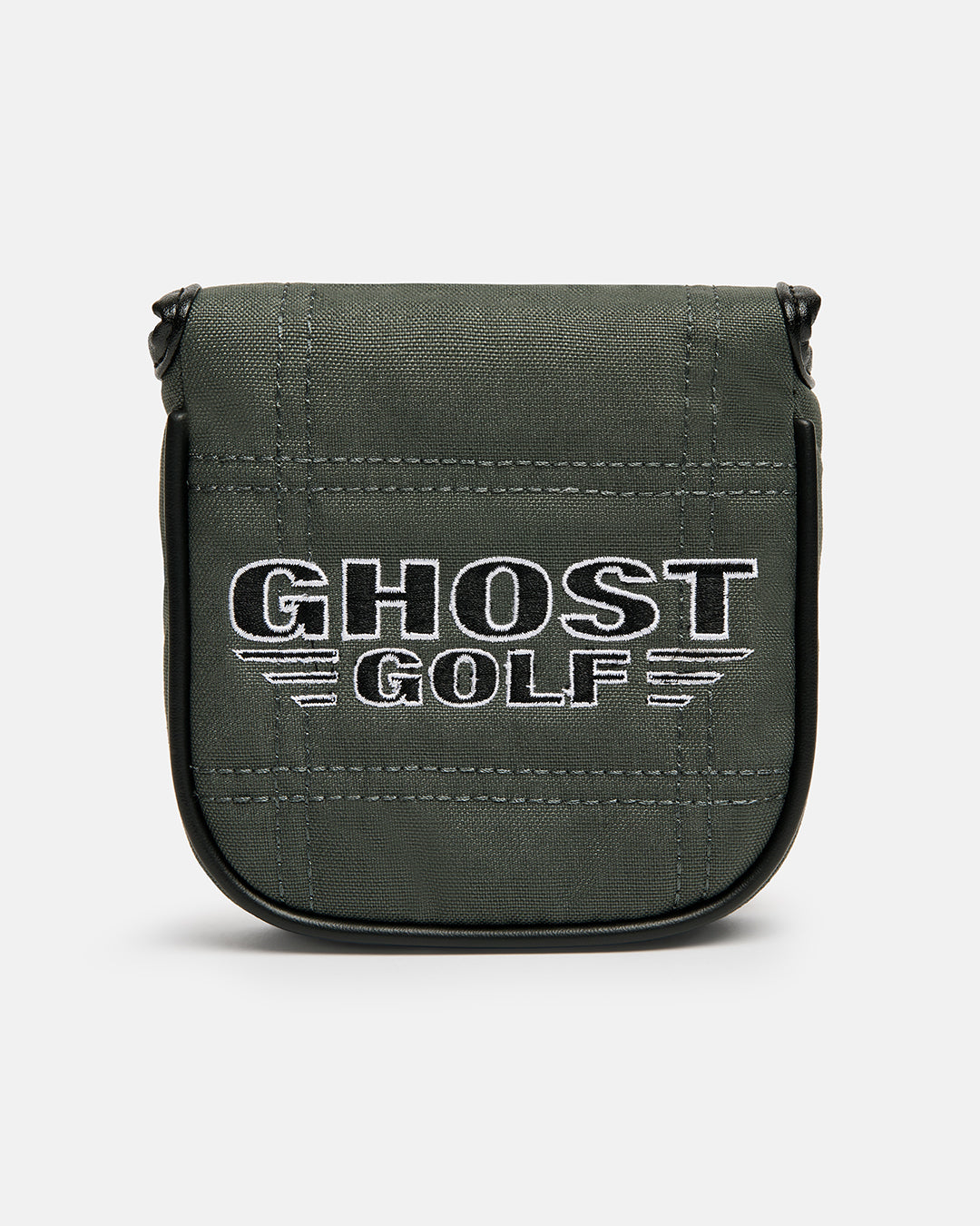 Front Product Shot of G-Suit Secondary Mallet Putter Cover with Ghost Golf Logo 