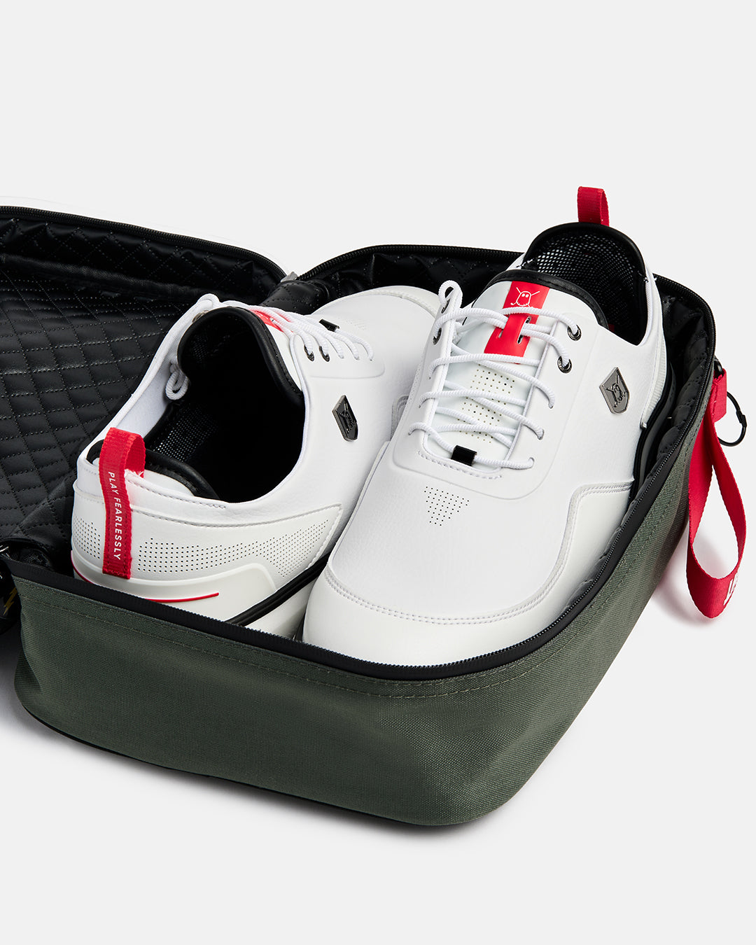Product Shot of G-Suite Shoe Bag Containing Golf Shoes Inside