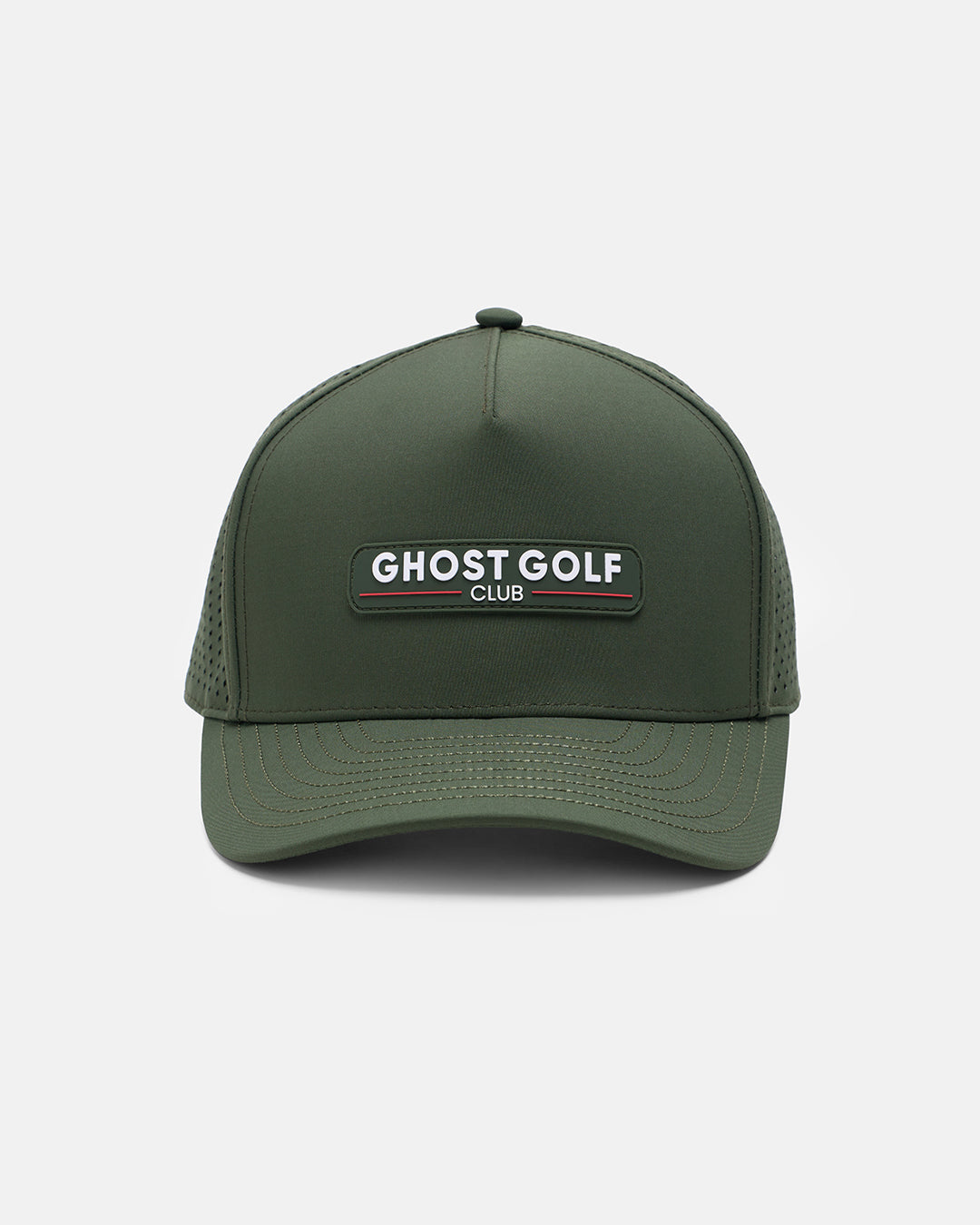 Front View Product Photo of Forest Green GG Core Logo Snapback Hat with Ghost Golf Club Badge #color_forest-green