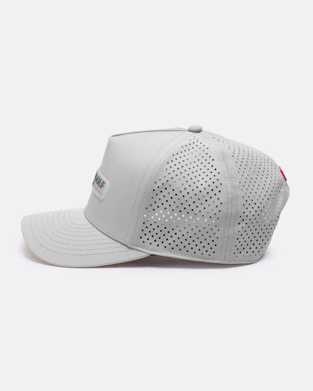Side View Product Photo of  Grey GG Core Logo Snapback Hat #color_grey