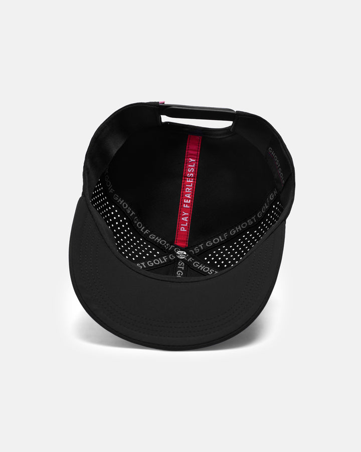 Underneath View Product Black GG Icon Crest Snapback Hat with Play Fearlessy #color_black