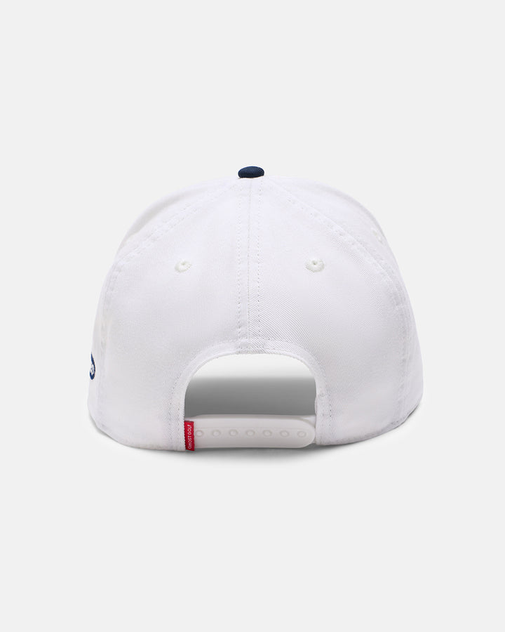 Back View Product Photo of Cream White GG Spectator Snapback Hat #color_white