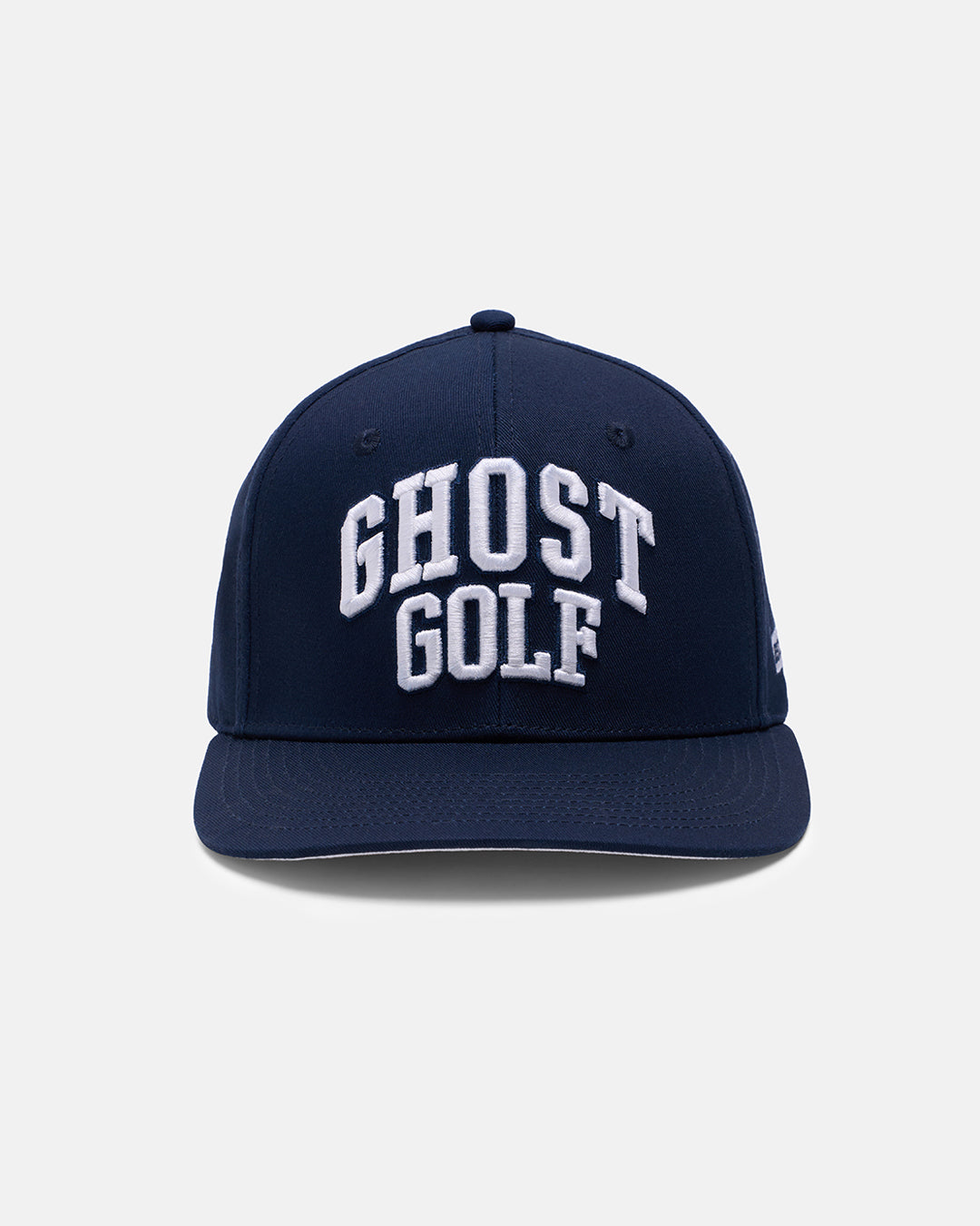 Front View Product Photo of Dark Navy GG Spectator Snapback Hat with Ghost Golf #color_navy