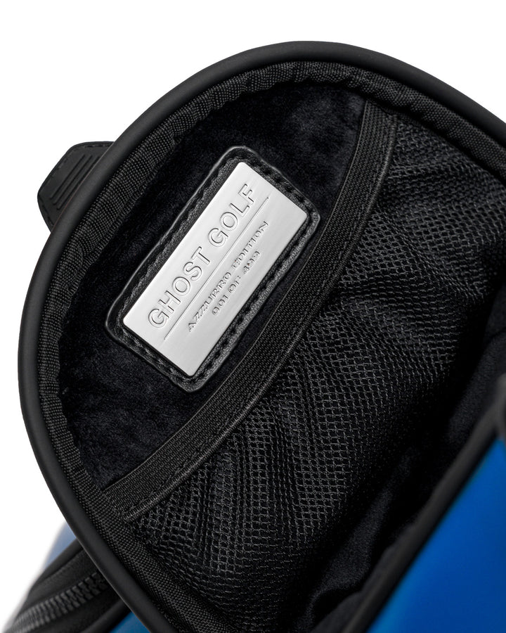 GT-14 Azzurro Bag_Plaque_closeup shot