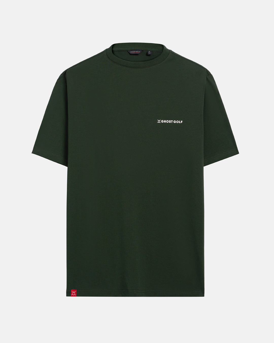 Front View Product Photo of Forest Green Ghost Golf Core Logo Tee #color_forest-green
