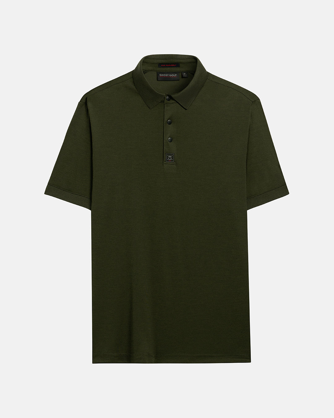Front View Product Photo of Forest Green Ghost Golf Marled Core Polo #color_forest-green