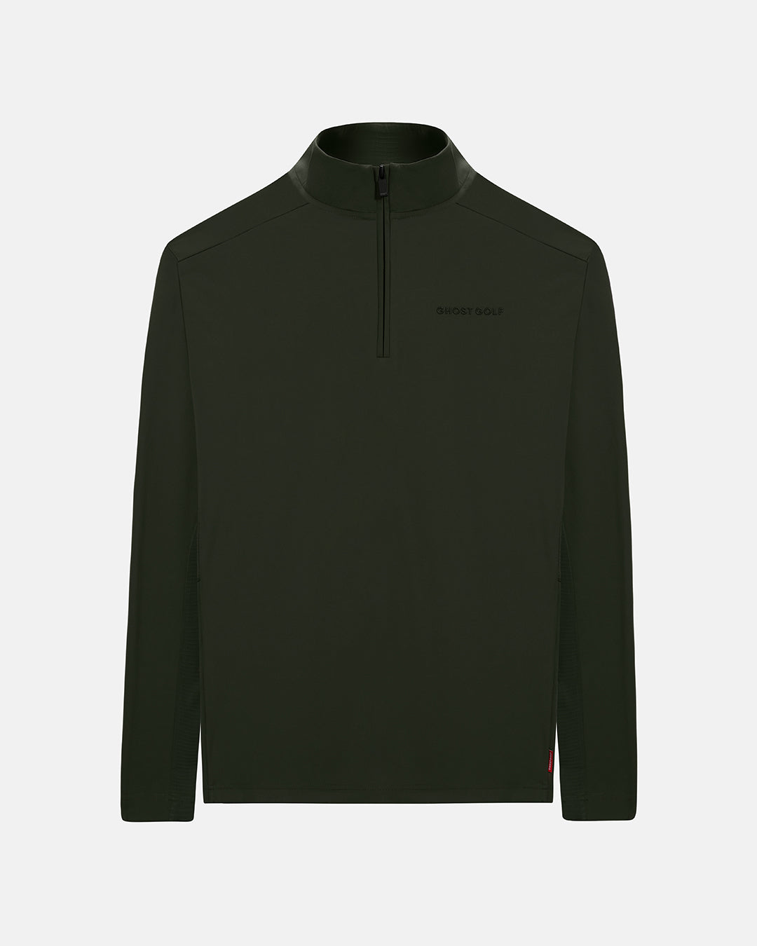 Front View Product Photo of Forest Green Ghost Golf Quarter Zip Mock Jacket #color_forest-green