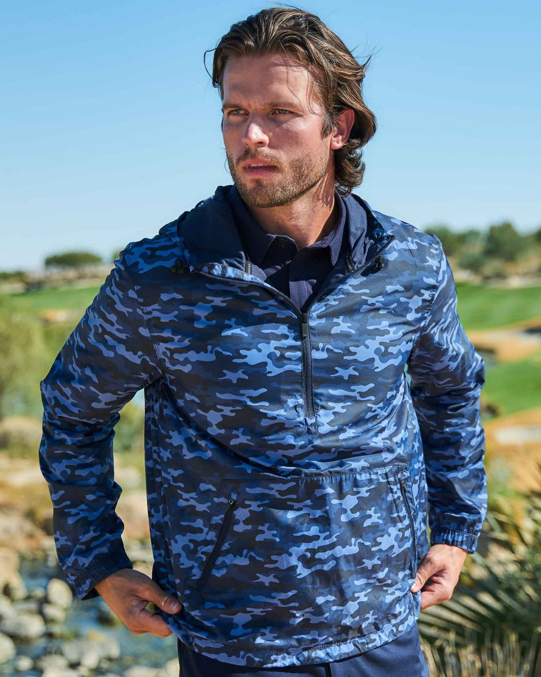 Mens Windbreaker Navy Camo#color_navy-camo