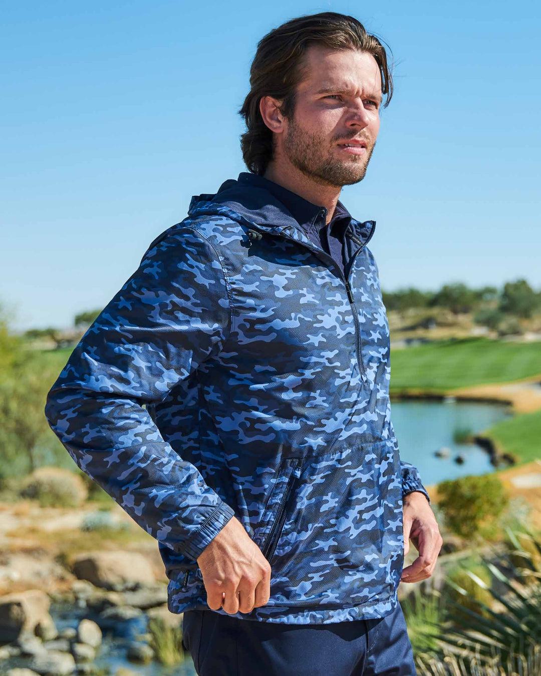 Mens Windbreaker Navy Camo#color_navy-camo