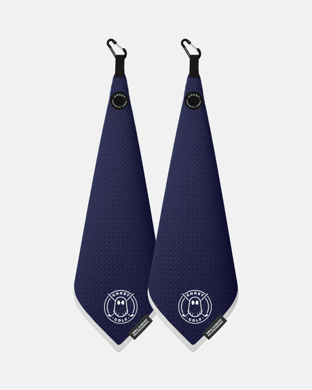 2 Greenside towels with Magnet Patch and Carabiner. Color Navy