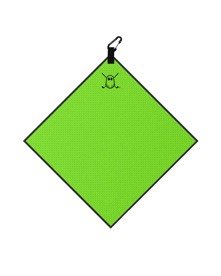 Greenside Towel with Carabiner Neon Green#color_neon-green