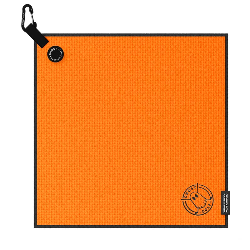 Greenside Towel with Magnet Patch and Carabiner Orange#color_orange