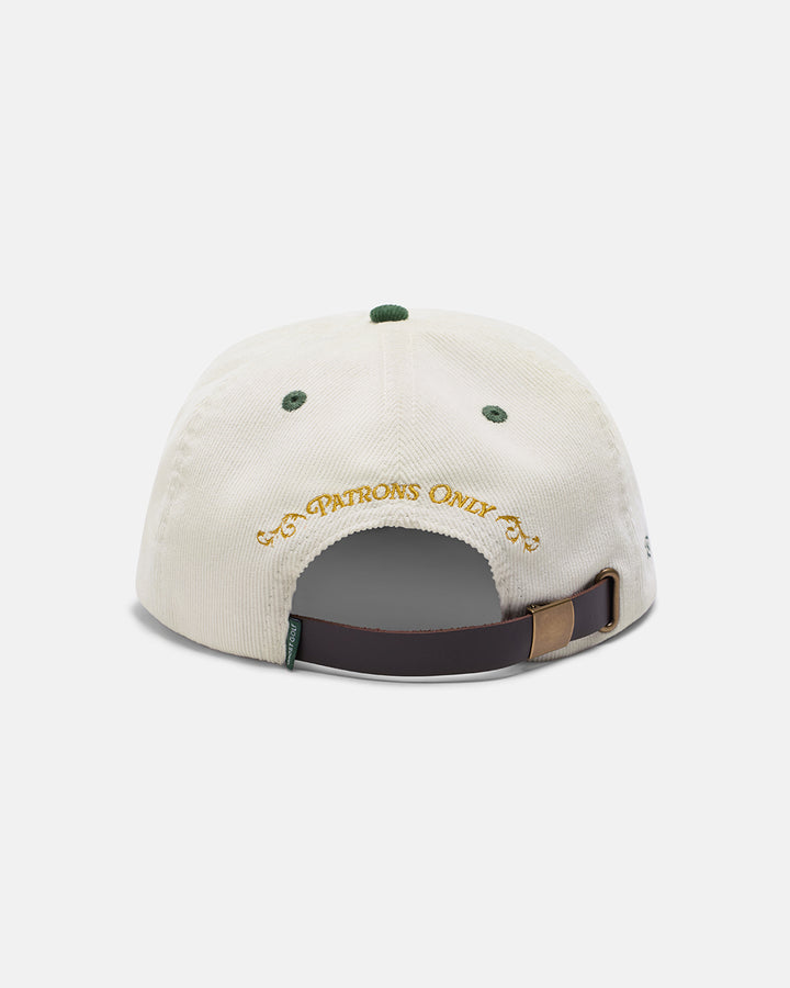 Back View Product Photo of White Patrons Azalea Hat with Patrons Only Graphic Hit #color_white