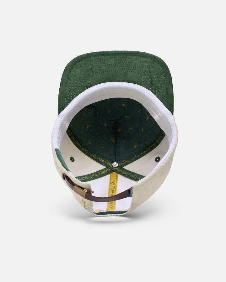Underneath View Product Photo of White Patrons Azalea Hat with Azalea Pattern #color_white