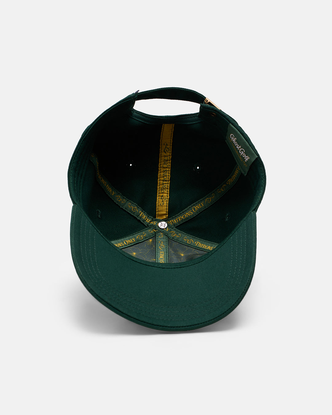 Inside View Product Photo of Bogey Green Patrons Heritage Hat with Azalea Pattern Inside #color_bogey-green