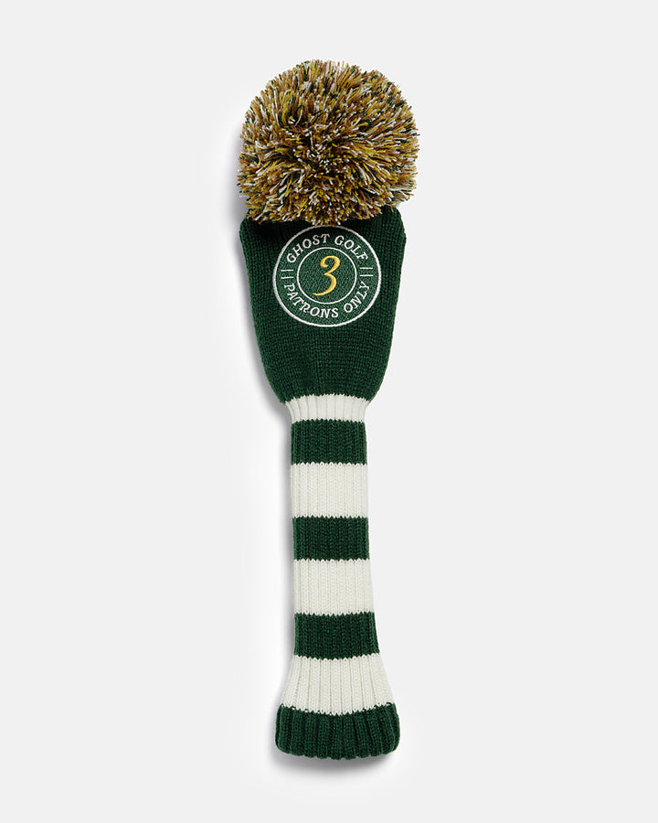 Front View of Patrons Only 3 Wood Knit Head Cover #size_3-wood