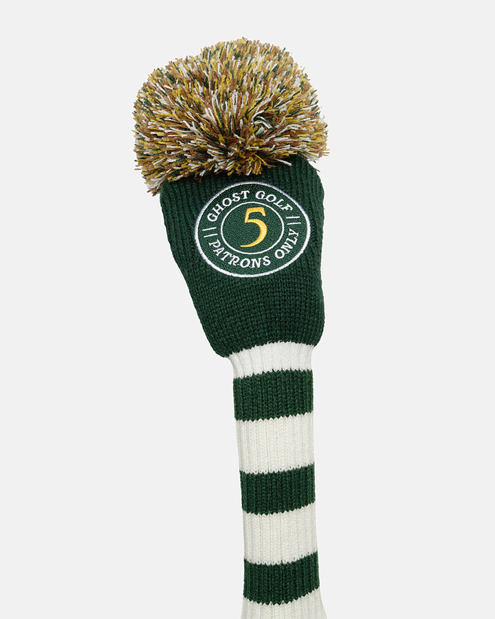 Side View of Patrons Only 5 Wood Knit Head Cover #size_5-wood