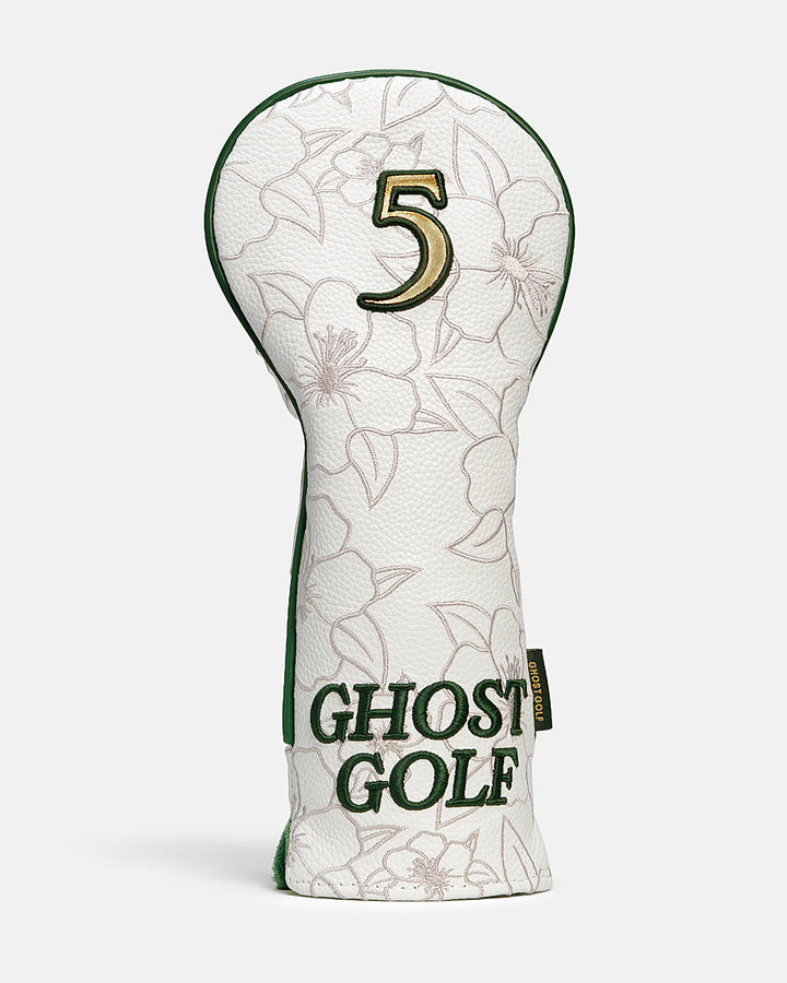Front View of 5 Wood Patrons Only Azalea Leather Head Cover with the 90th hit #size_5-wood