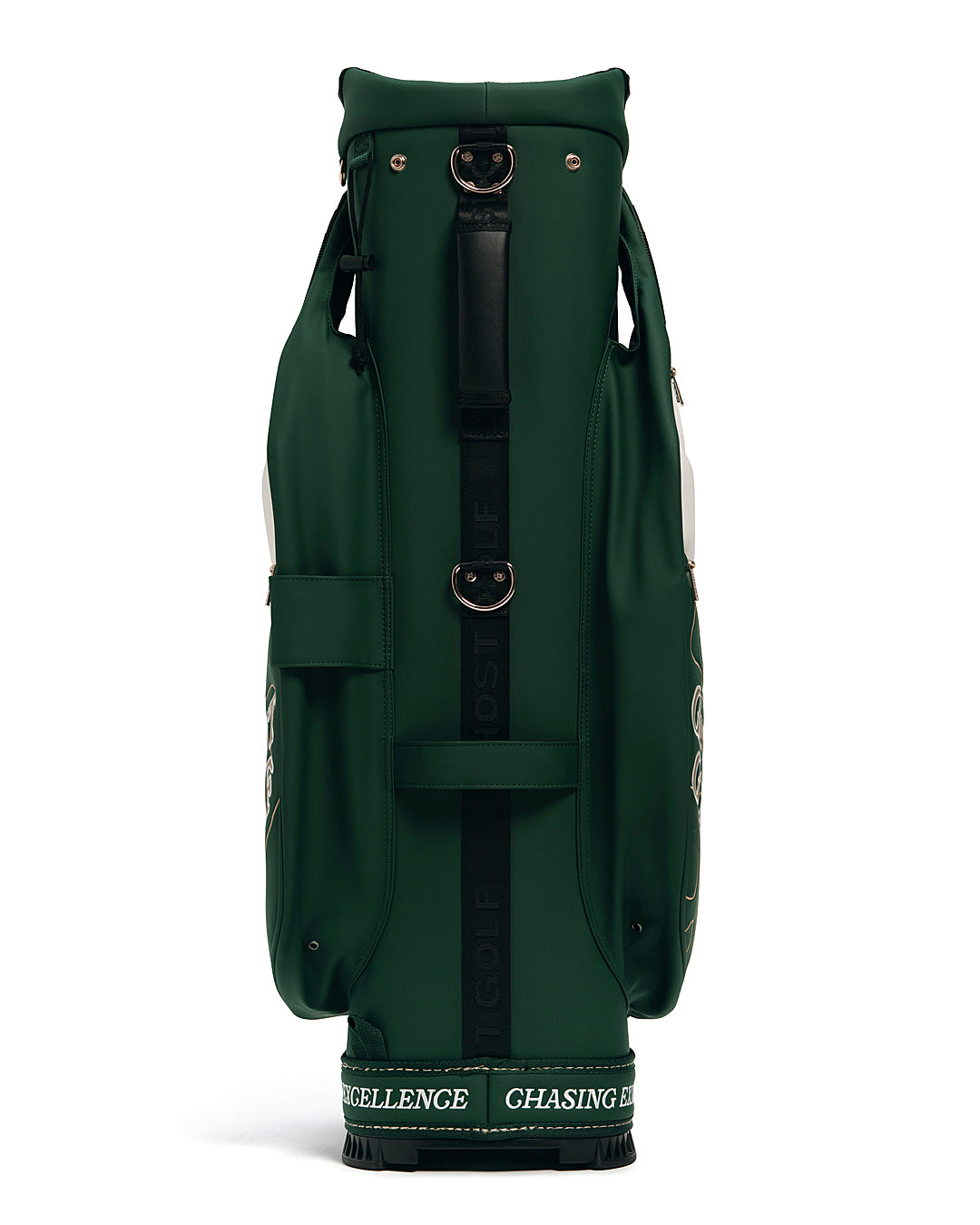 Back View of Patrons Only GT-14 Cart Bag #color_green