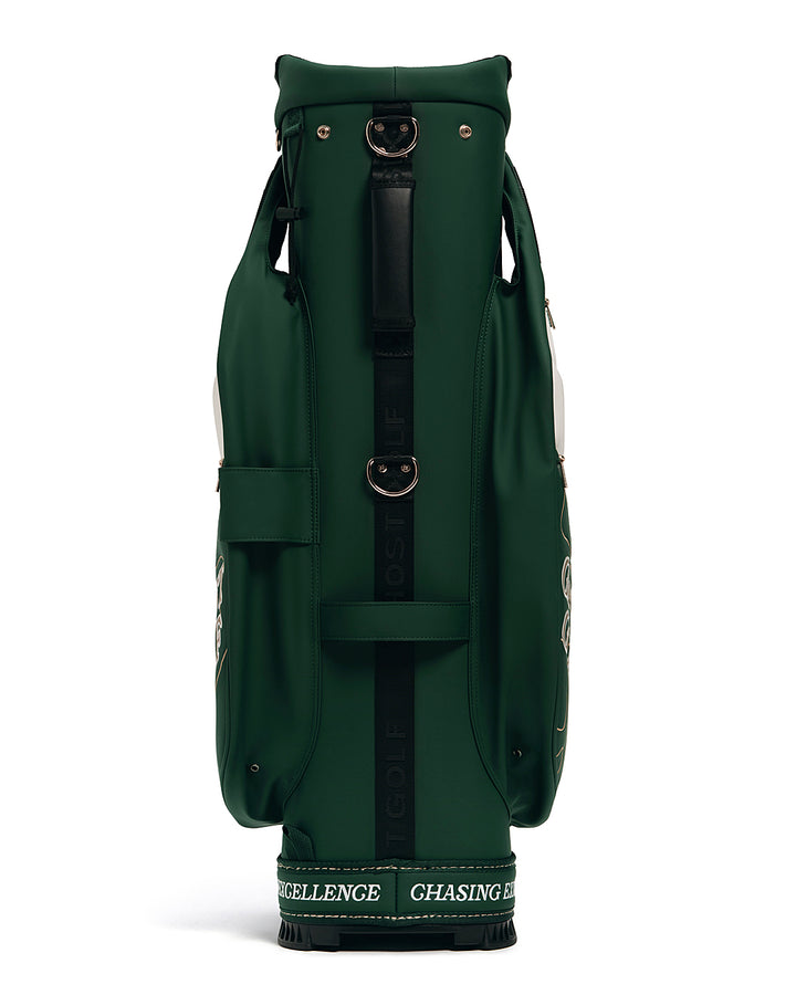 Back View of Patrons Only GT-14 Cart Bag #color_green