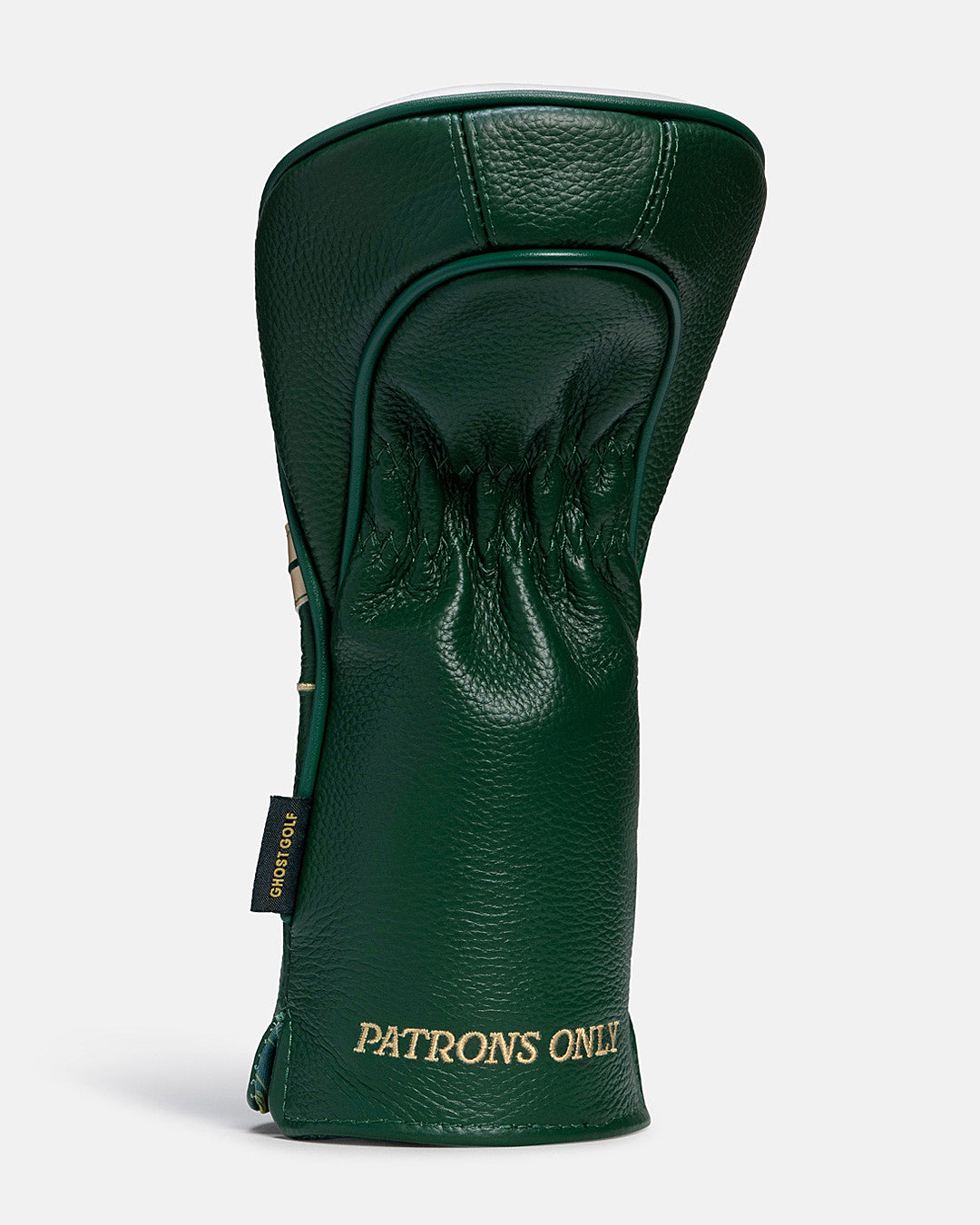 Back View of 5 Wood Patrons Only Leather Head Cover with ghost golf hit #size_5-wood