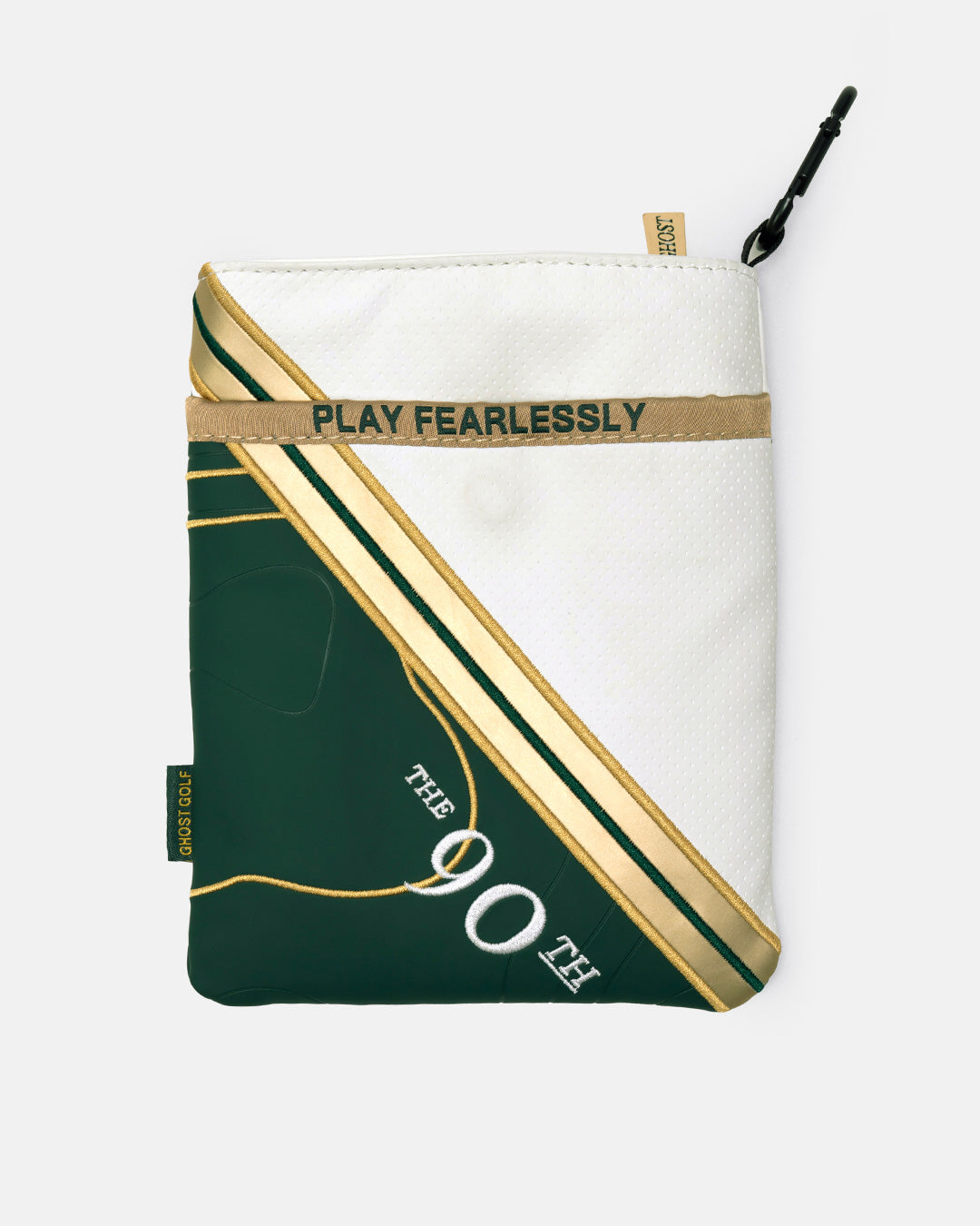 Back Image of Utility Pouch with The 90th and play fearlessly Hit #color_white