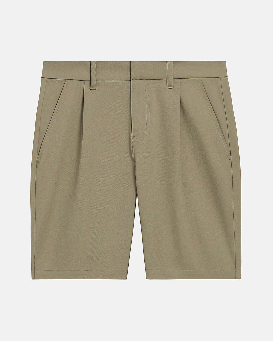 Front View Product Photo of Sand Patrons Pleated Short #color_sand