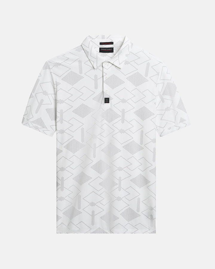 Front Product Shot of White Qualifier Argyle Polo #color_white