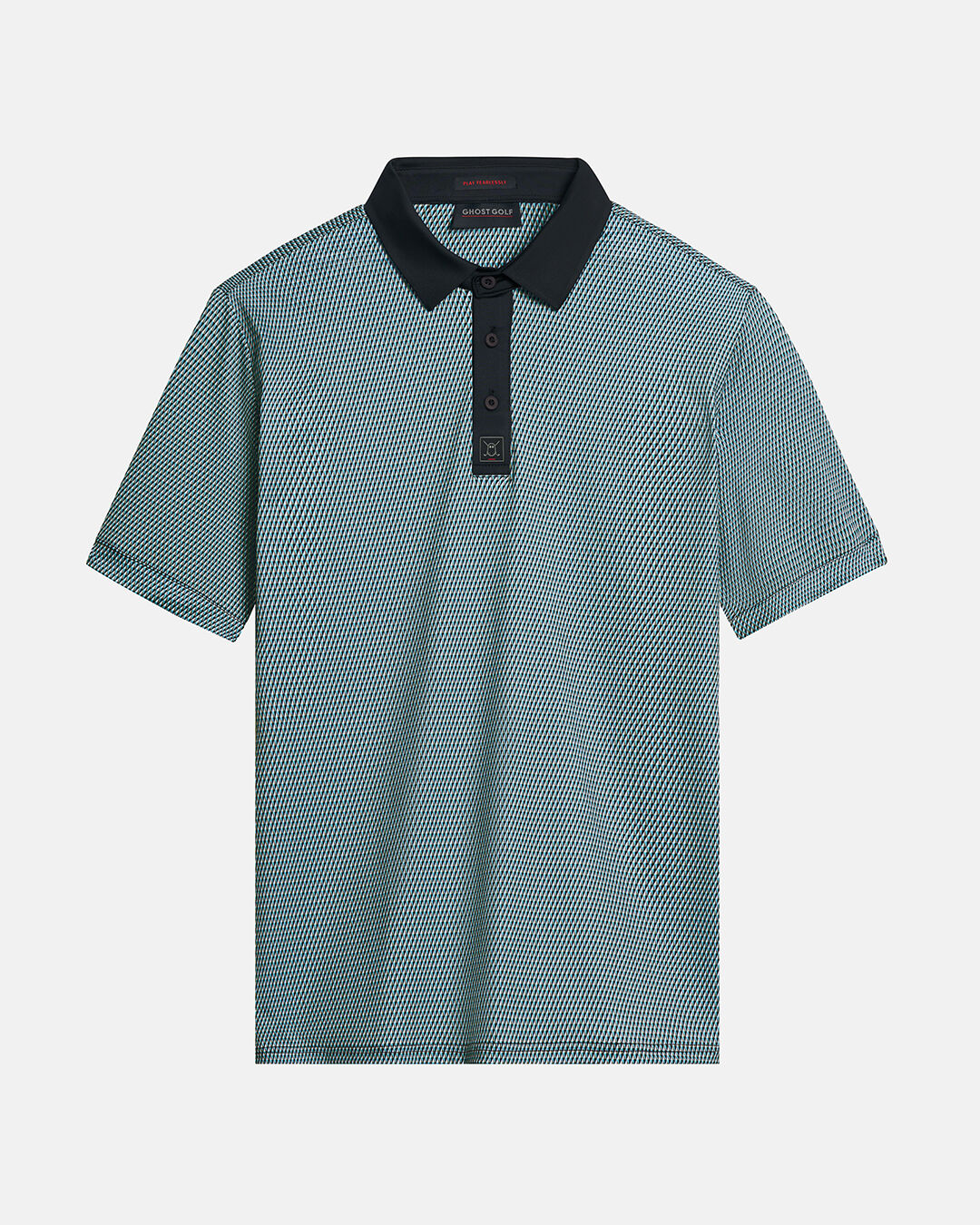 Front Product Shot of Blue Qualifier Diamond Polo #color_blue