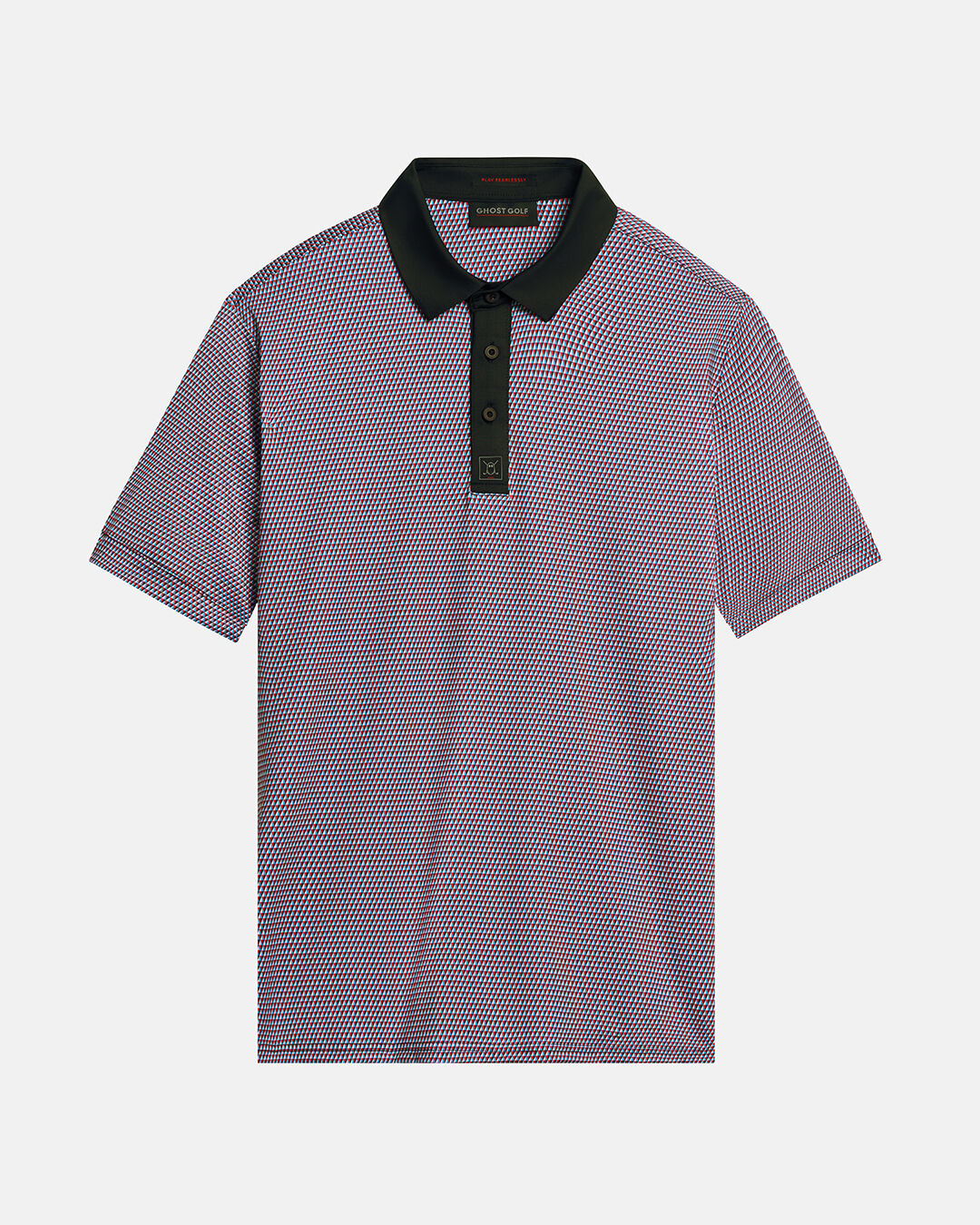 Front Product Shot of Red Qualifier Diamond Polo #color_red