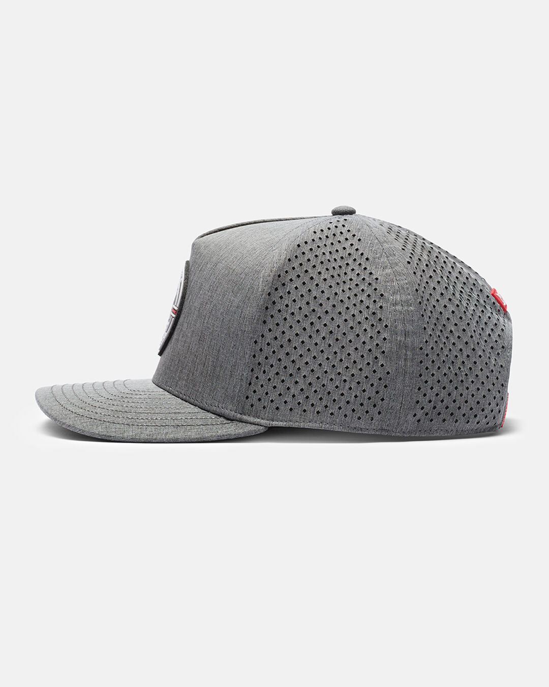 Right View Product Photo of Grey Qualifier Logo Hat #color_grey