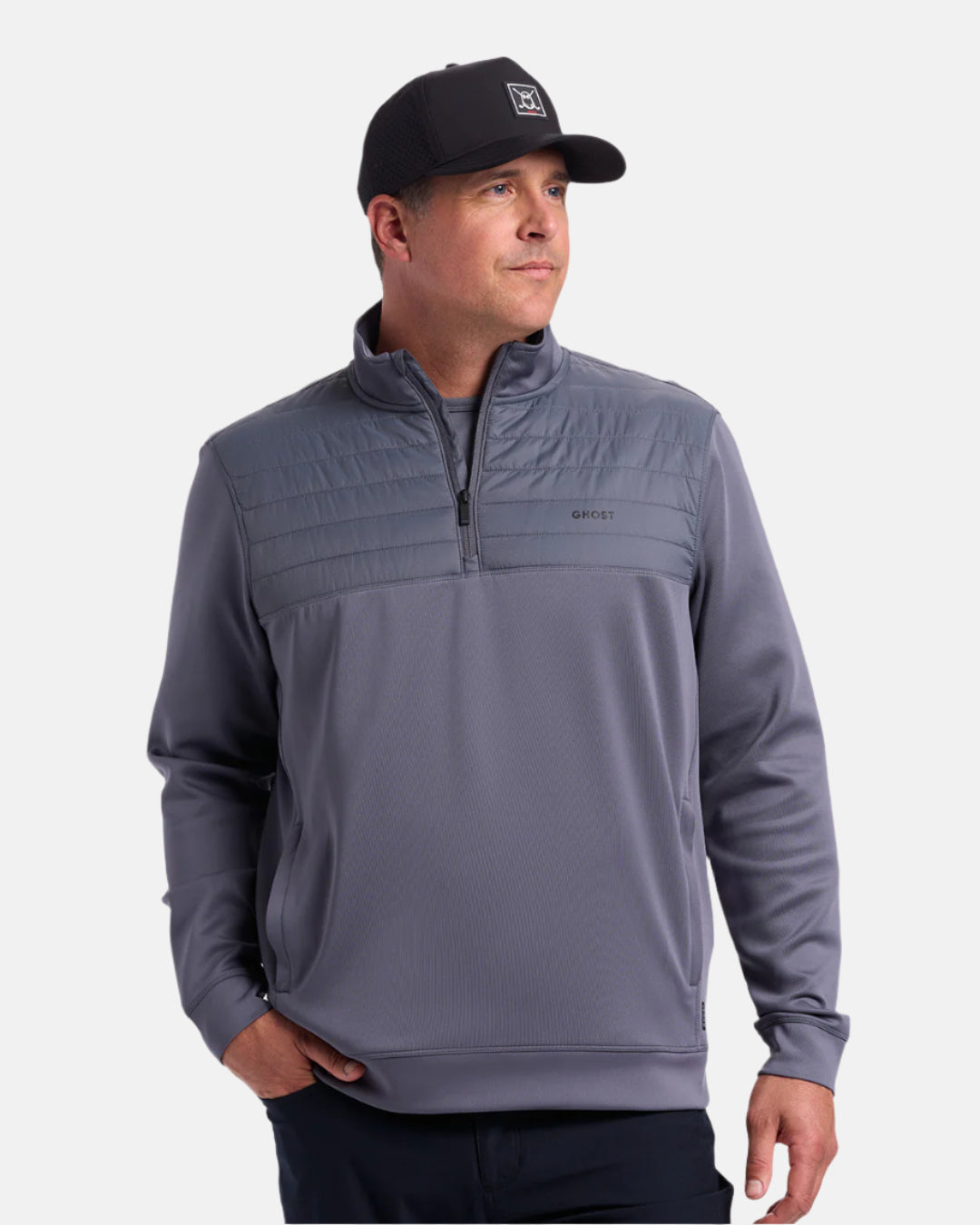 Mens Quarter Zip Grey 1#color_grey