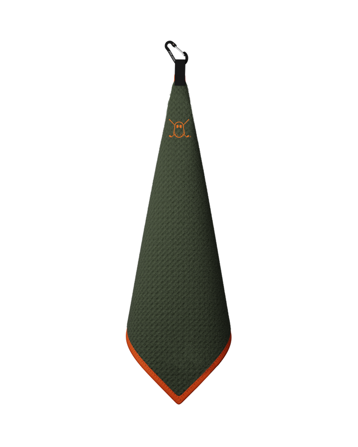 Greenside Towel with Carabiner Rifle Green#color_rifle-green