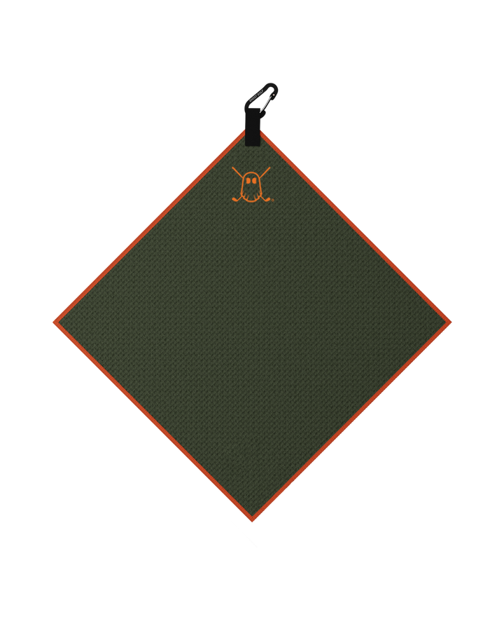 Greenside Towel with Carabiner Rifle Green#color_rifle-green