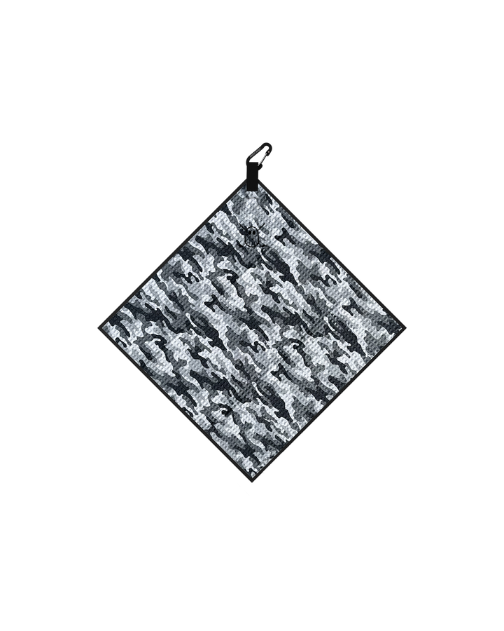 Greenside Towel with Carabiner Snow Camo#color_snow-camo