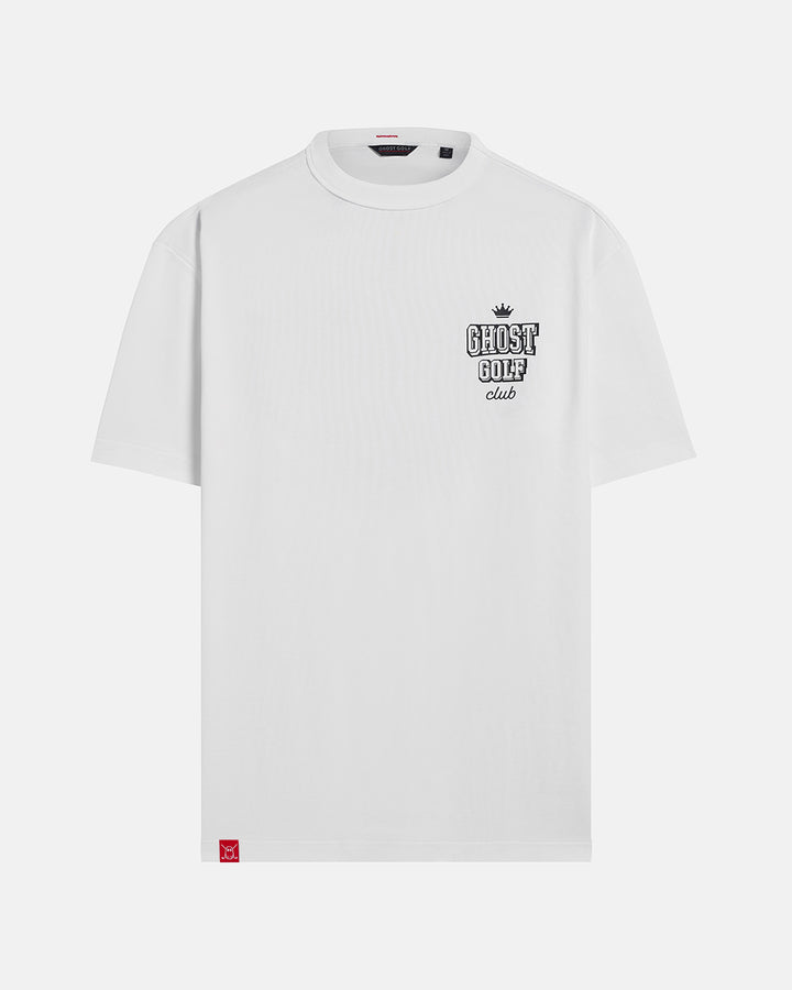 Front View Product Photo of White Spectator Club Tee #color_white