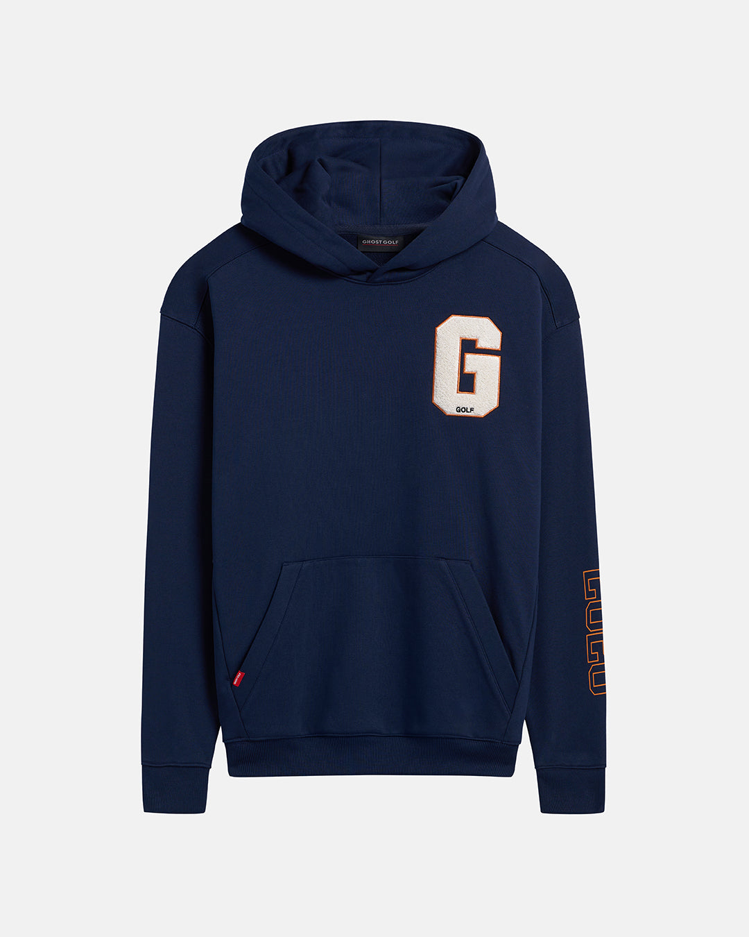 Front View Product Photo of  Navy Spectator Hoodie with Ghost Golf #color_navy