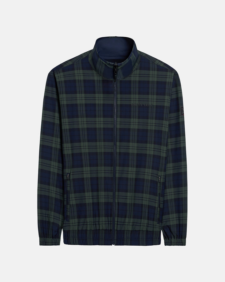 Front View Product Photo of Plaid Dark Navy Spectator Reversible Jacket #color_plaid-navy